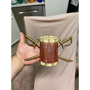 Vintage Sexton USA #576 Metal Drum & Sword with Eagle Wall Decoration